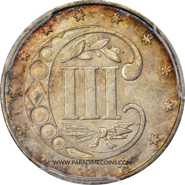 1867 3CS AU55 PCGS - Paradime Coins | PCGS NGC CACG CAC Rare US Numismatic Coins For Sale