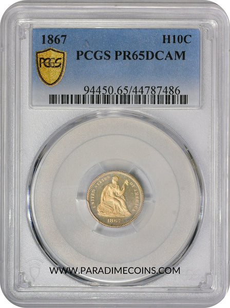 1867 H10C PR65 DCAM PCGS - Paradime Coins | PCGS NGC CACG CAC Rare US Numismatic Coins For Sale