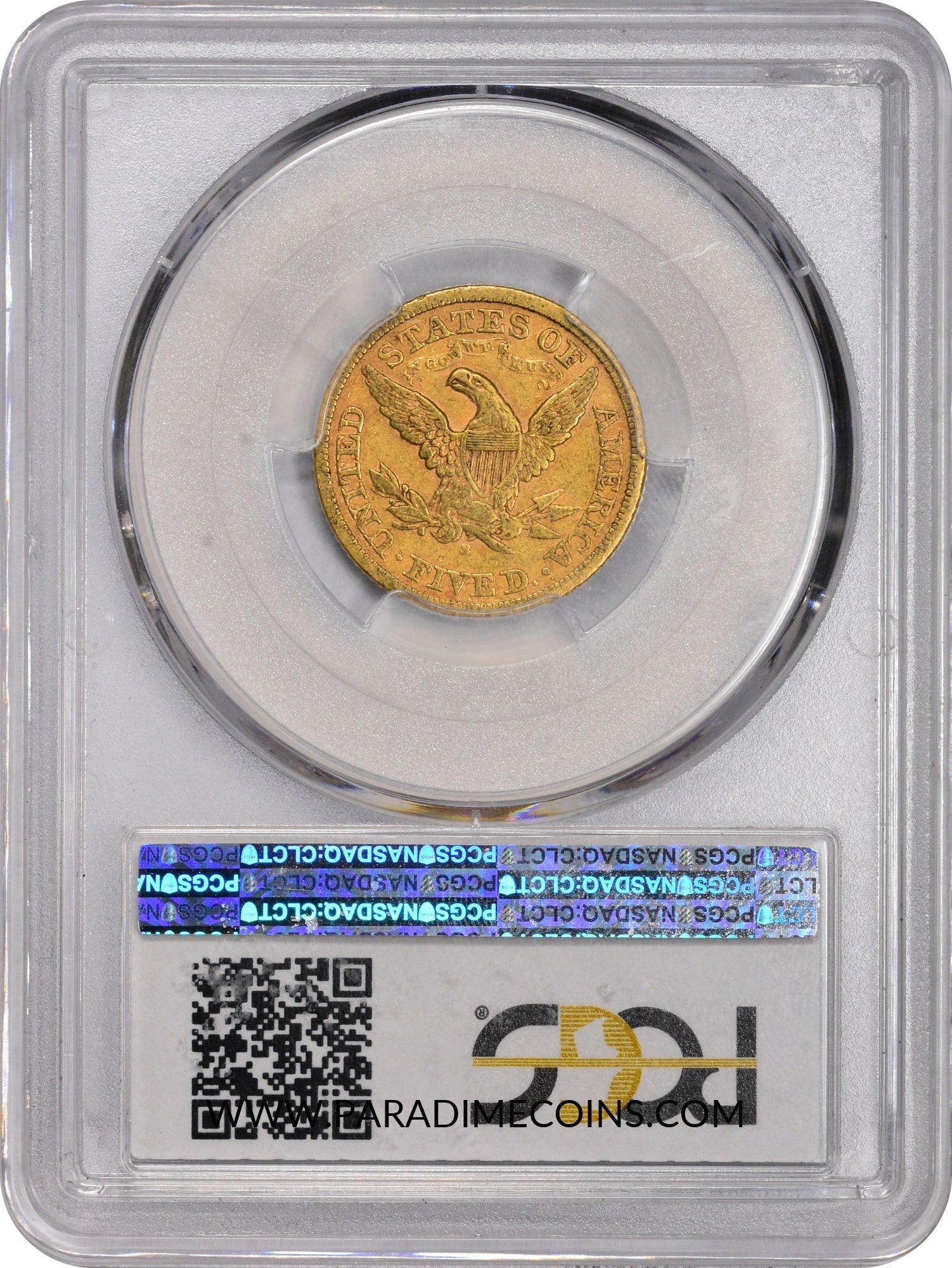 1867-S $5 XF40 PCGS CAC - Paradime Coins | PCGS NGC CACG CAC Rare US Numismatic Coins For Sale