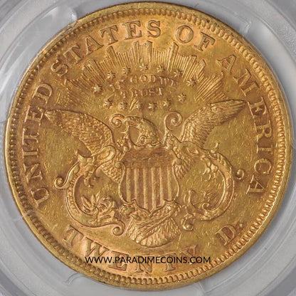 1868 $20 AU50 PCGS - Paradime Coins | PCGS NGC CACG CAC Rare US Numismatic Coins For Sale