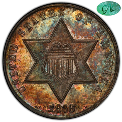 1868 3CS MS66+ PCGS CAC - Paradime Coins | PCGS NGC CACG CAC Rare US Numismatic Coins For Sale