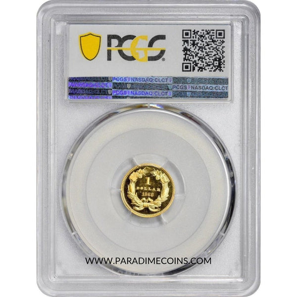1868 G$1 PR65+ DCAM PCGS CAC - Paradime Coins US Coins For Sale