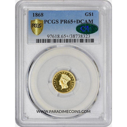 1868 G$1 PR65+ DCAM PCGS CAC - Paradime Coins | PCGS NGC CACG CAC Rare US Numismatic Coins For Sale