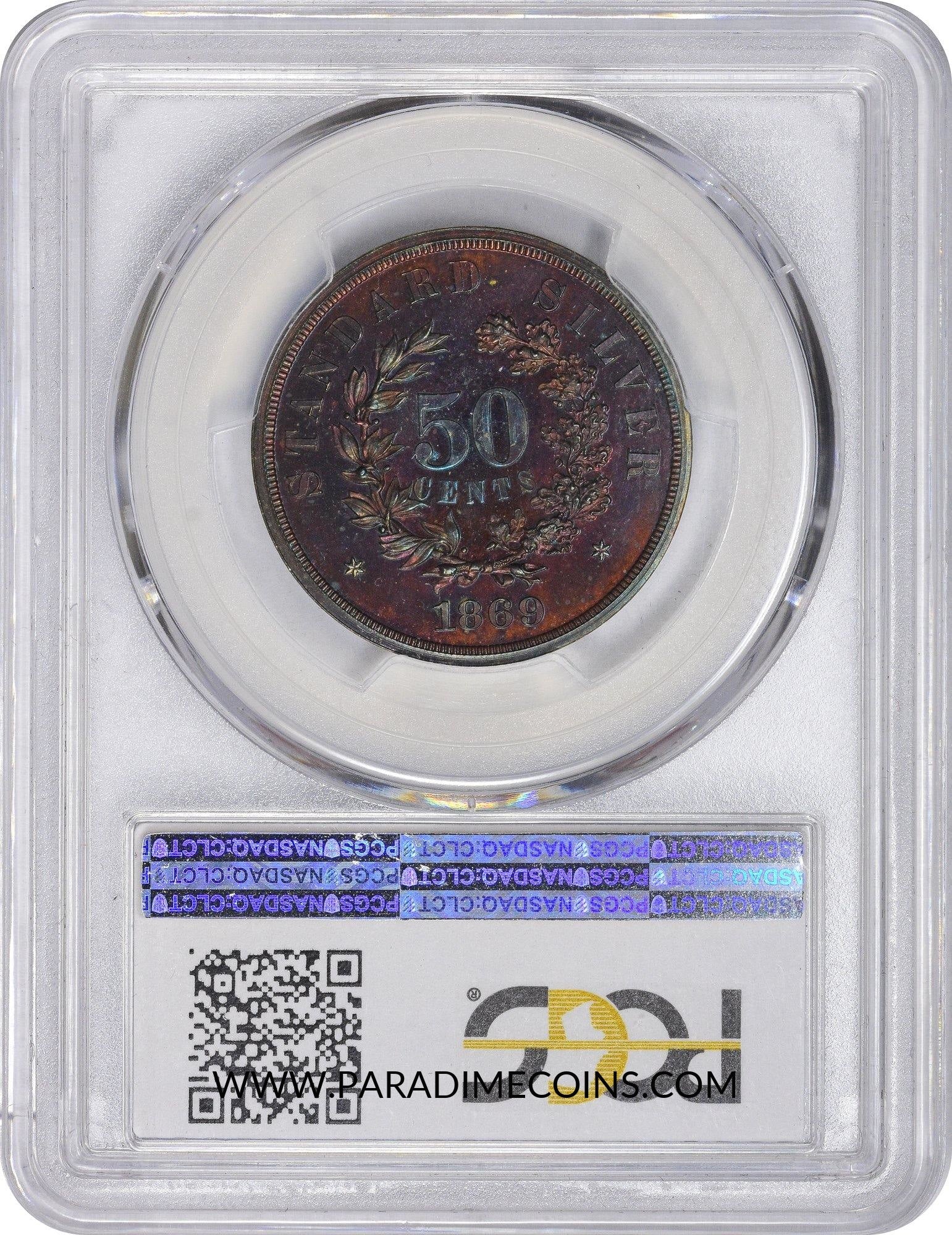 1869 50C PR65RB J-757 PCGS - Paradime Coins | PCGS NGC CACG CAC Rare US Numismatic Coins For Sale