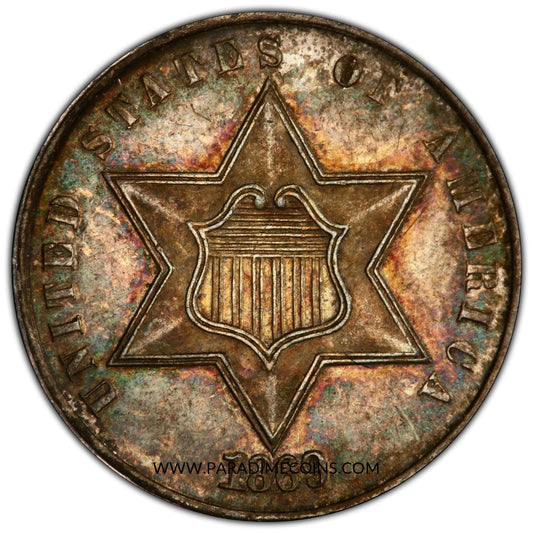 1869/'8' 3CS MS63 PCGS CAC - Paradime Coins | PCGS NGC CACG CAC Rare US Numismatic Coins For Sale