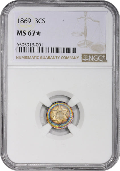 1869/'8' 3CS MS67* NGC STAR - Paradime Coins US Coins For Sale