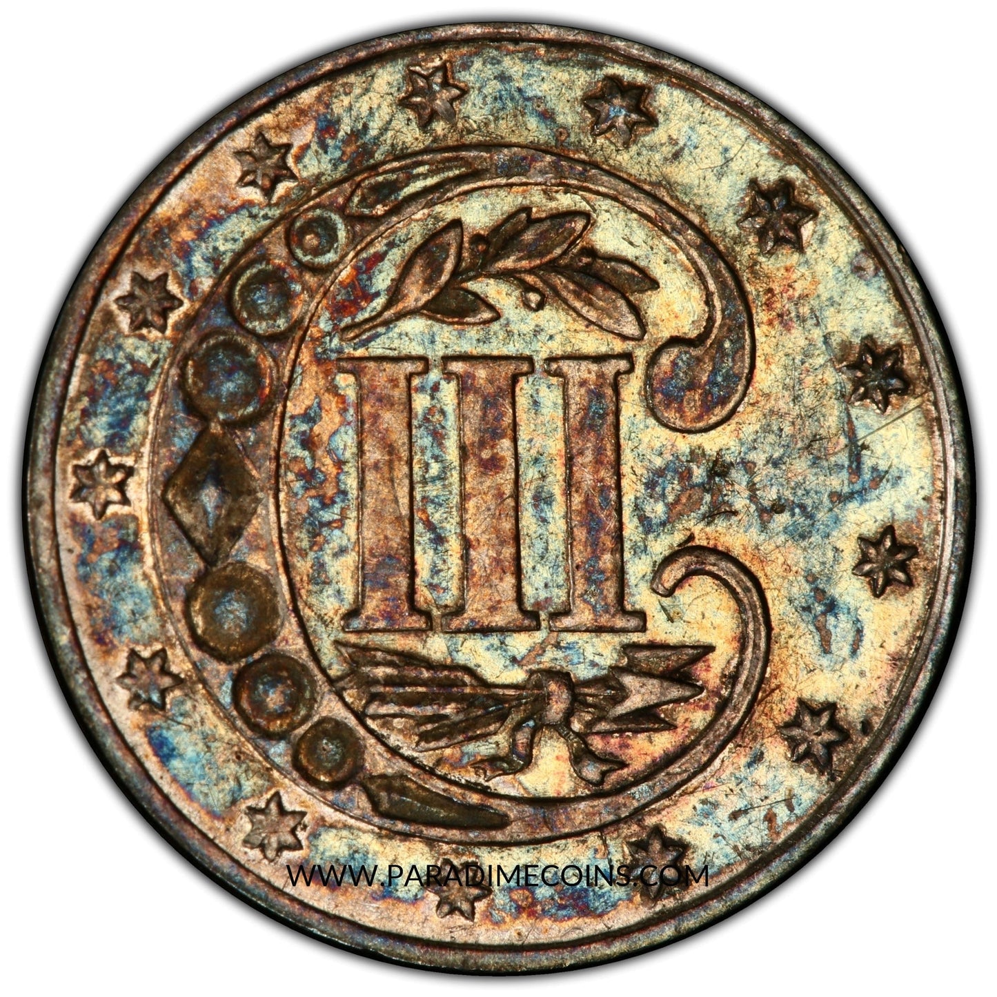 1869/'8' 3CS AU58 PCGS CAC - Paradime Coins | PCGS NGC CACG CAC Rare US Numismatic Coins For Sale