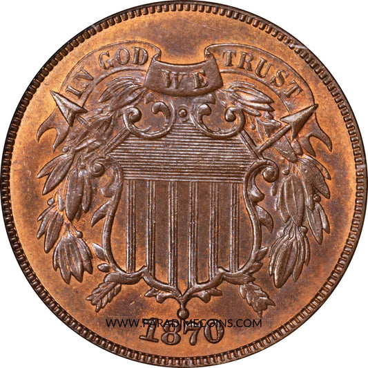 1870 2C MS66BN NGC - Paradime Coins | PCGS NGC CACG CAC Rare US Numismatic Coins For Sale