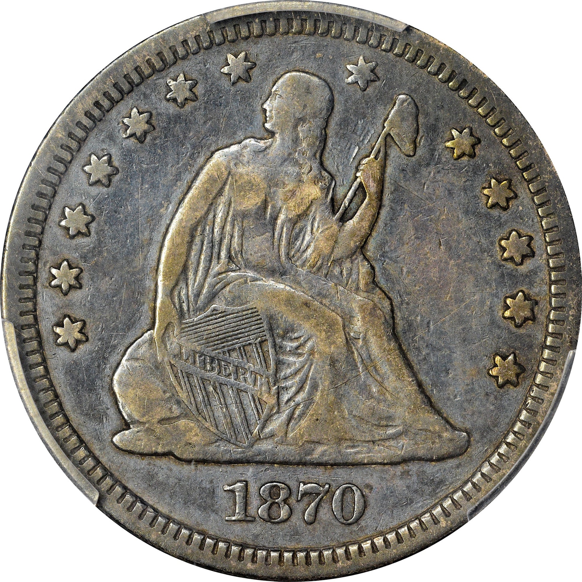1870-CC 25C VF25 PCGS - Paradime Coins | PCGS NGC CACG CAC Rare US Numismatic Coins For Sale