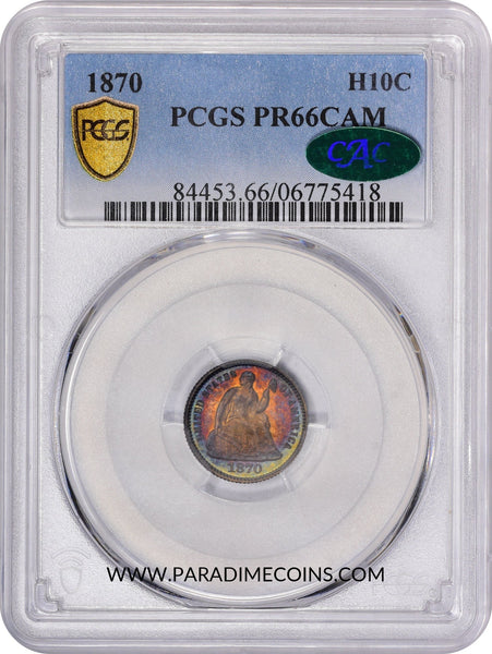 1870 H10C PR66CAM PCGS CAC - Paradime Coins | PCGS NGC CACG CAC Rare US Numismatic Coins For Sale