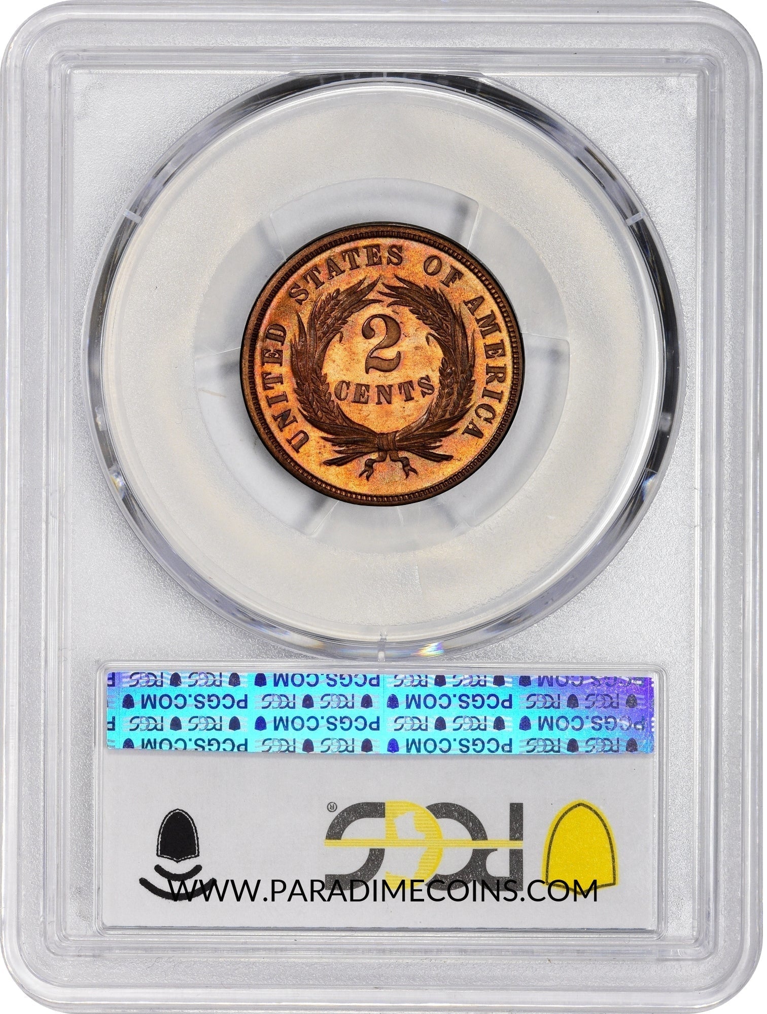 1870 2C PR66+ RB PCGS CAC - Paradime Coins | PCGS NGC CACG CAC Rare US Numismatic Coins For Sale