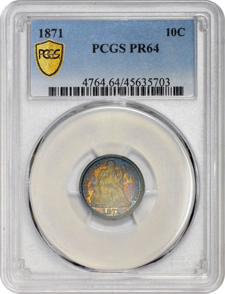 1871 10C PR64 PCGS - Paradime Coins | PCGS NGC CACG CAC Rare US Numismatic Coins For Sale