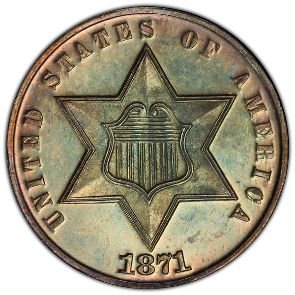 1871 3CS PR67 CAM PCGS CAC - Paradime Coins | PCGS NGC CACG CAC Rare US Numismatic Coins For Sale