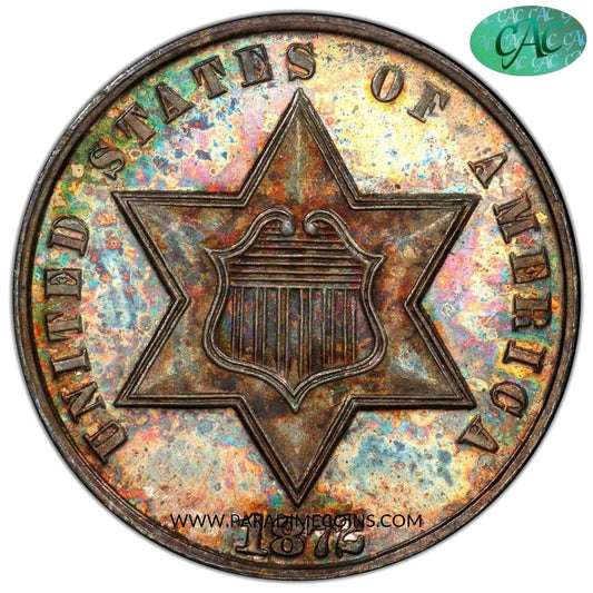 1872 3CS PR66+ PCGS CAC - Paradime Coins | PCGS NGC CACG CAC Rare US Numismatic Coins For Sale