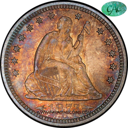 1873 25C ARROWS MS65+ PCGS CAC - Paradime Coins | PCGS NGC CACG CAC Rare US Numismatic Coins For Sale