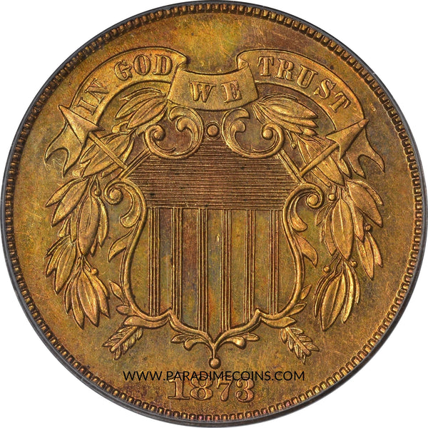 1873 2C CLOSED 3 PR63 RD OGH PCGS GOLD CAC - Paradime Coins | PCGS NGC CACG CAC Rare US Numismatic Coins For Sale