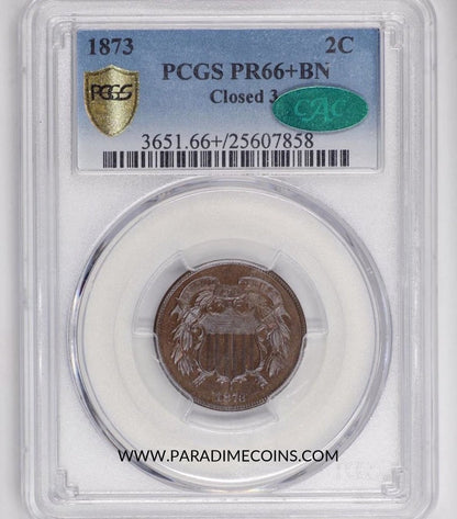 1873 2C PR66+ BN PCGS CAC - Paradime Coins | PCGS NGC CACG CAC Rare US Numismatic Coins For Sale