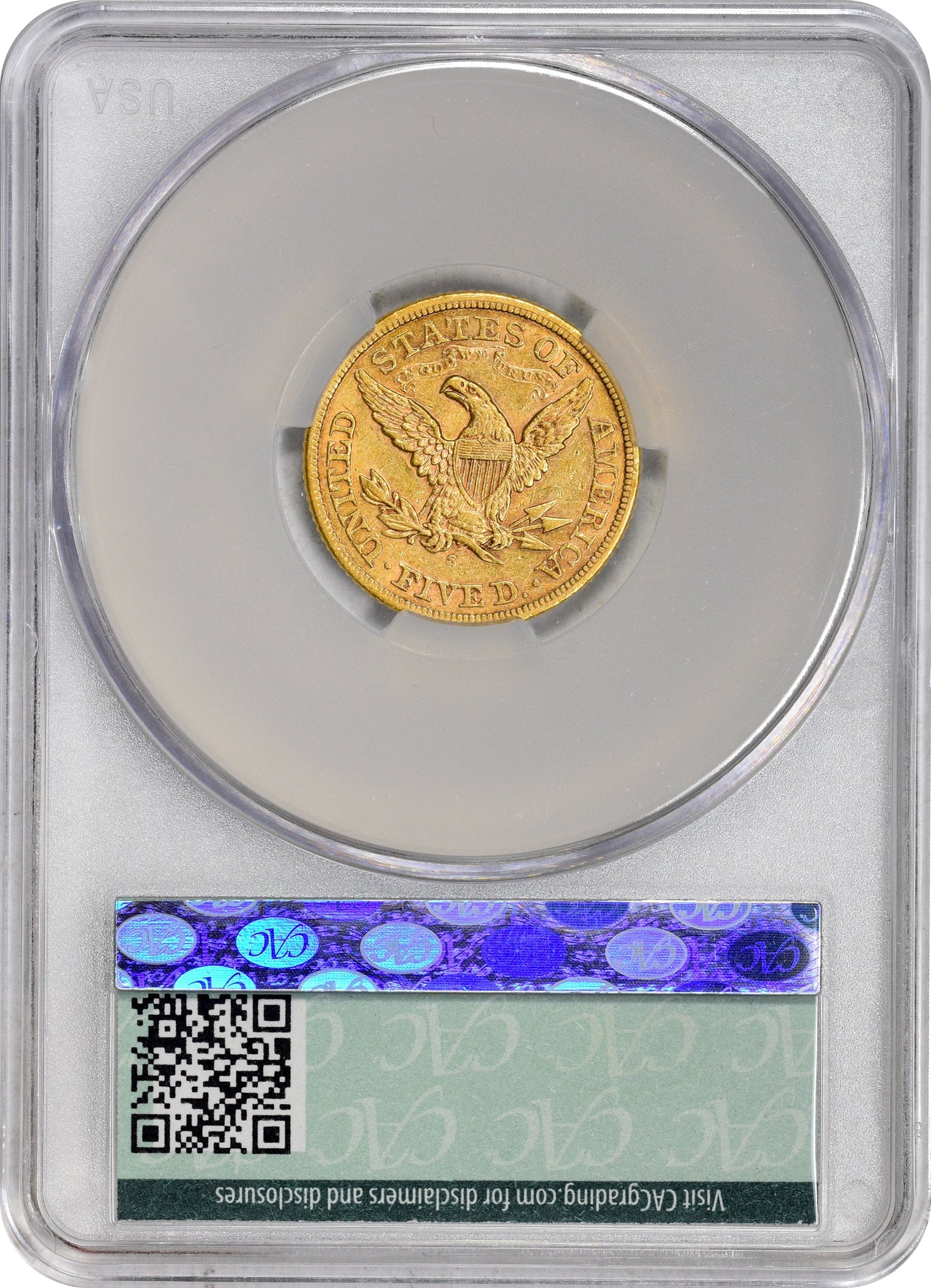 1873-S $5 AU53 CACG - Paradime Coins | PCGS NGC CACG CAC Rare US Numismatic Coins For Sale