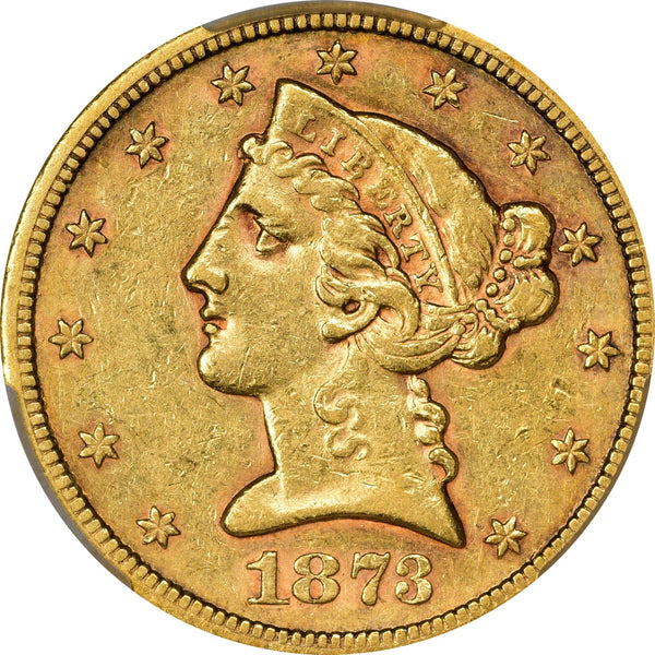 1873-S $5 AU53 CACG - Paradime Coins | PCGS NGC CACG CAC Rare US Numismatic Coins For Sale