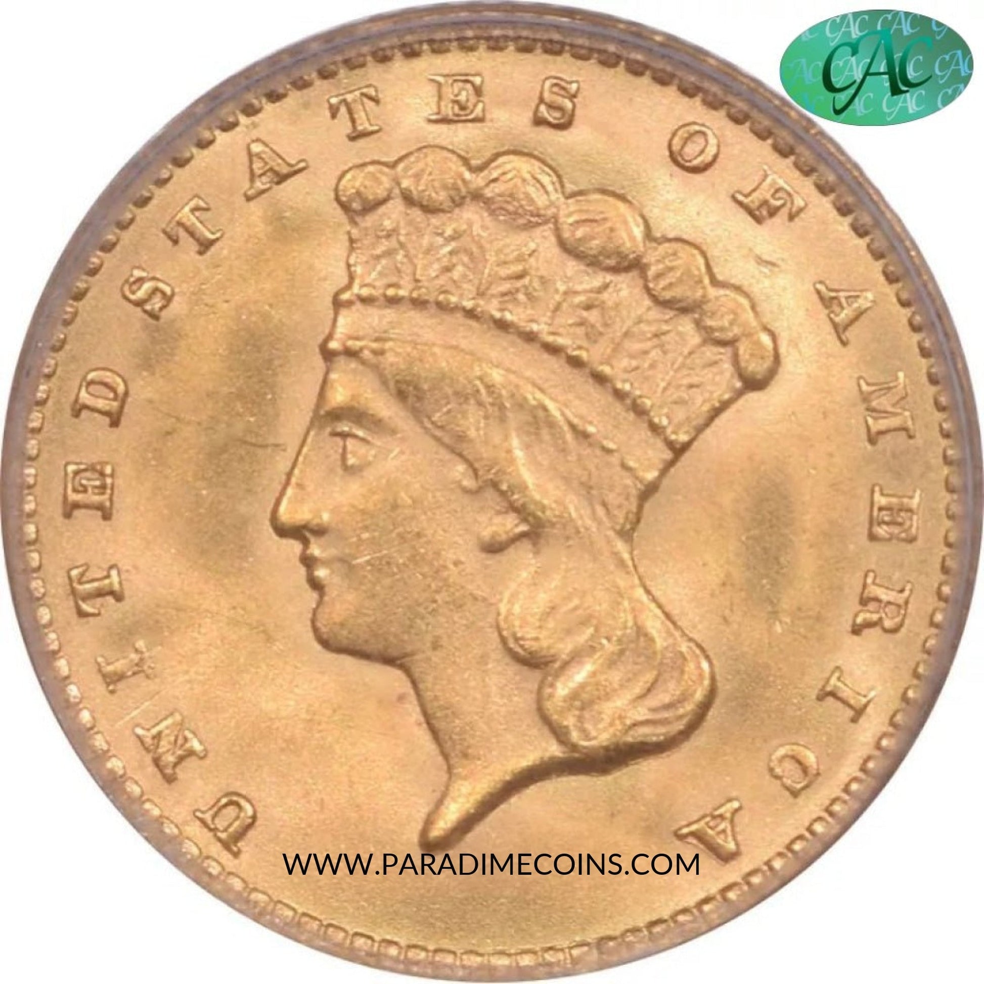 1874 G$1 MS64 PCGS CAC - Paradime Coins | PCGS NGC CACG CAC Rare US Numismatic Coins For Sale