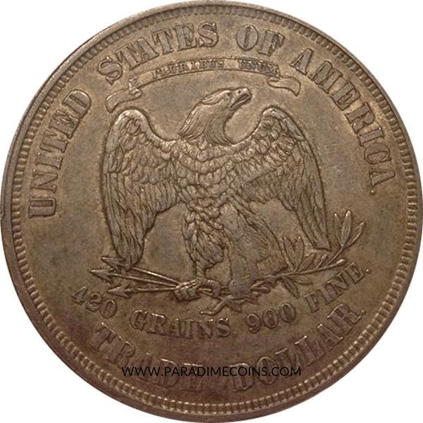 1874 T$1 AU53 PCGS CAC - Paradime Coins | PCGS NGC CACG CAC Rare US Numismatic Coins For Sale
