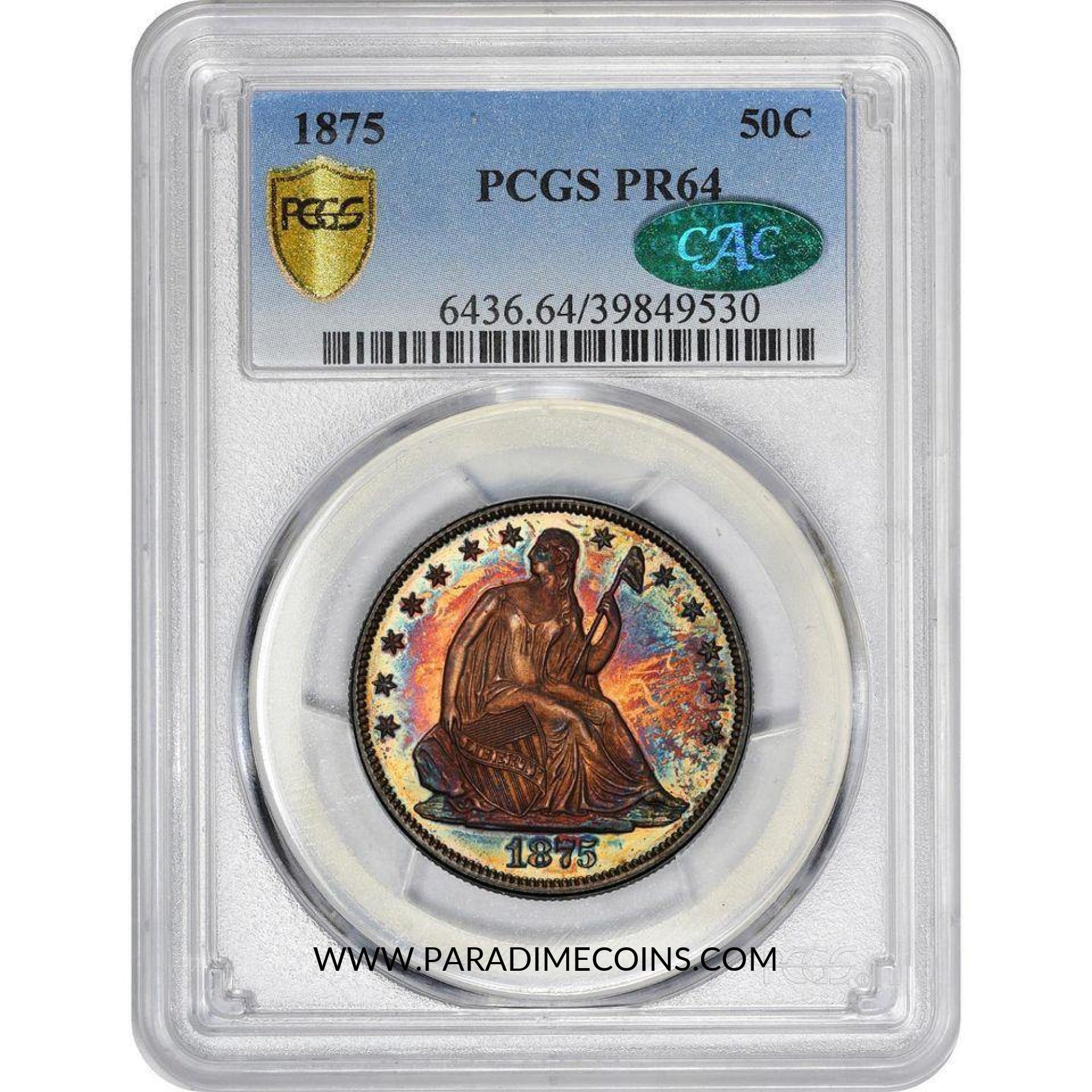 1875 50C PR64 PCGS CAC - Paradime Coins | PCGS NGC CACG CAC Rare US Numismatic Coins For Sale