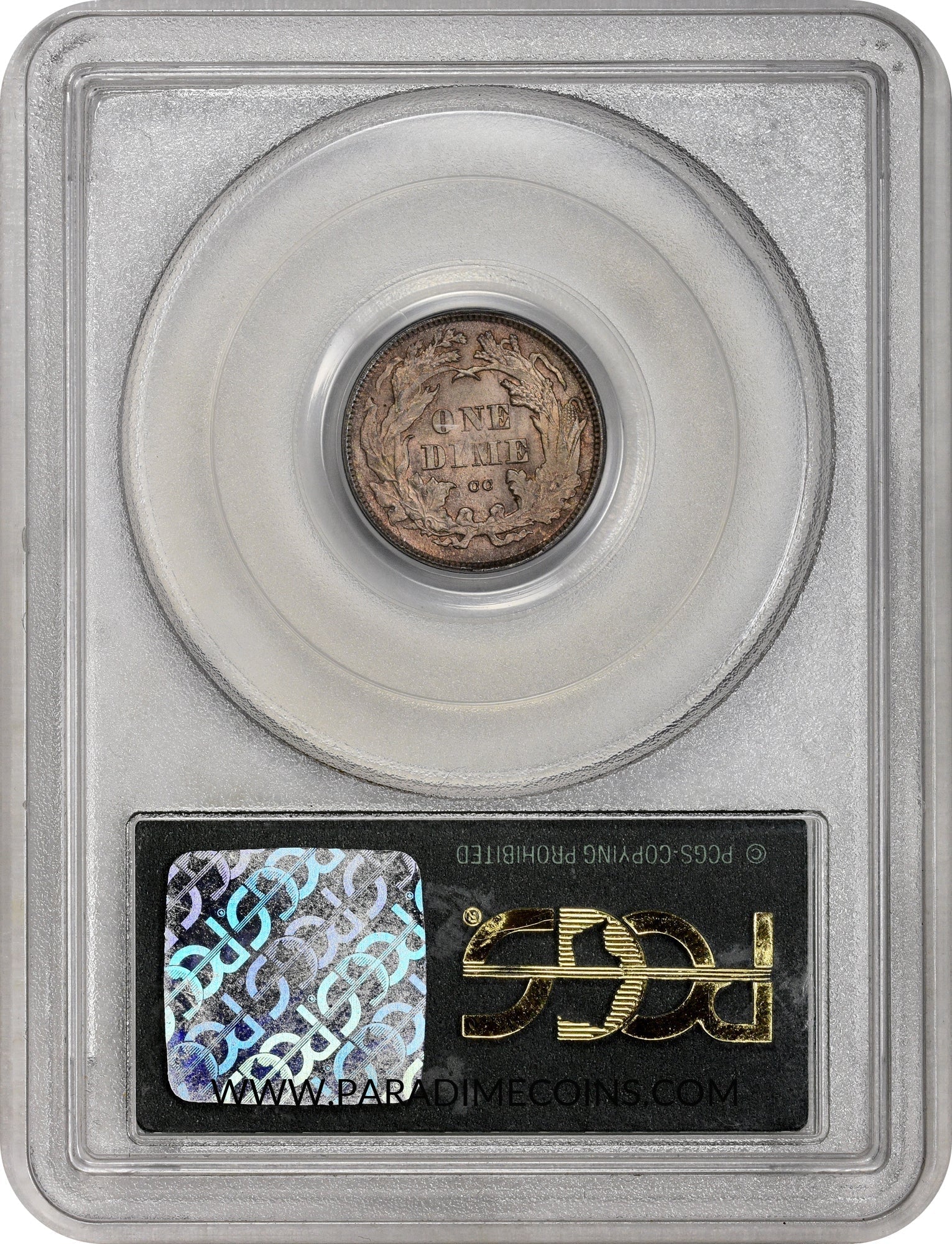 1875-CC 10C MM ABOVE MS66 OGH PCGS CAC PITTMAN - Paradime Coins | PCGS NGC CACG CAC Rare US Numismatic Coins For Sale