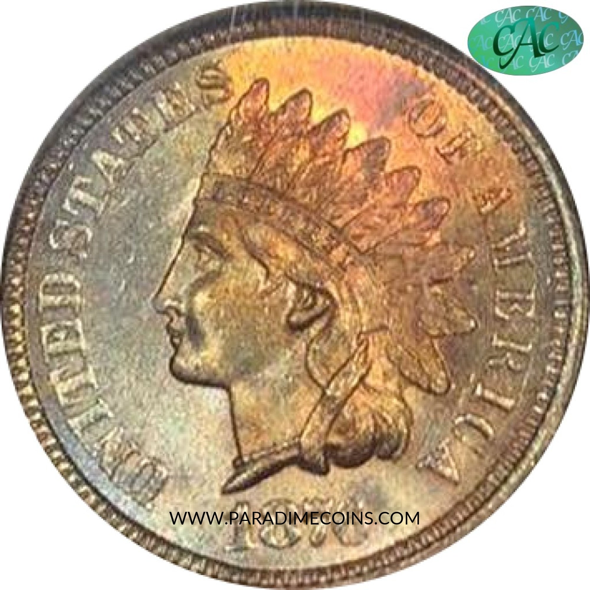 1876 1C MS66RB NGC CAC - Paradime Coins US Coins For Sale