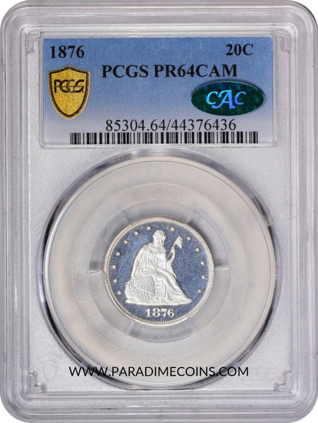 1876 20C PR64 CAM PCGS CAC - Paradime Coins | PCGS NGC CACG CAC Rare US Numismatic Coins For Sale