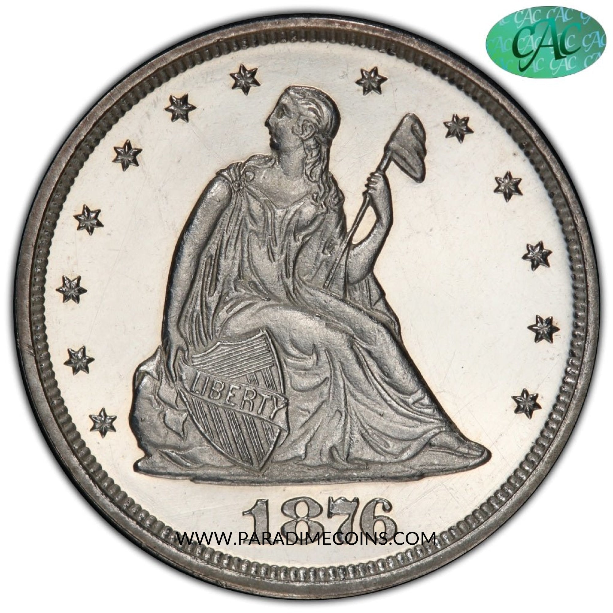 1876 20C PR64 CAM PCGS CAC - Paradime Coins | PCGS NGC CACG CAC Rare US Numismatic Coins For Sale