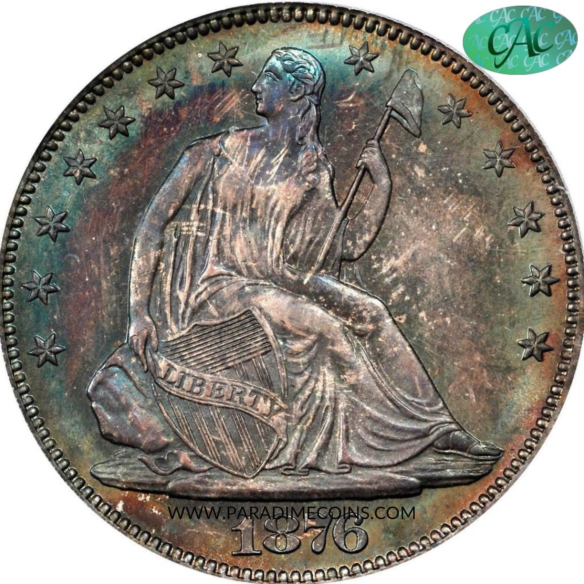 1876 50C PR66 PCGS CAC - Paradime Coins | PCGS NGC CACG CAC Rare US Numismatic Coins For Sale