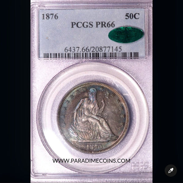 1876 50C PR66 PCGS CAC - Paradime Coins | PCGS NGC CACG CAC Rare US Numismatic Coins For Sale
