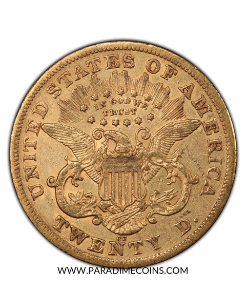1876-CC $20 XF45 PCGS CAC - Paradime Coins | PCGS NGC CACG CAC Rare US Numismatic Coins For Sale