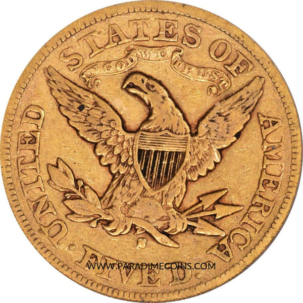 1876-S $5 VF30 PCGS CAC - Paradime Coins | PCGS NGC CACG CAC Rare US Numismatic Coins For Sale