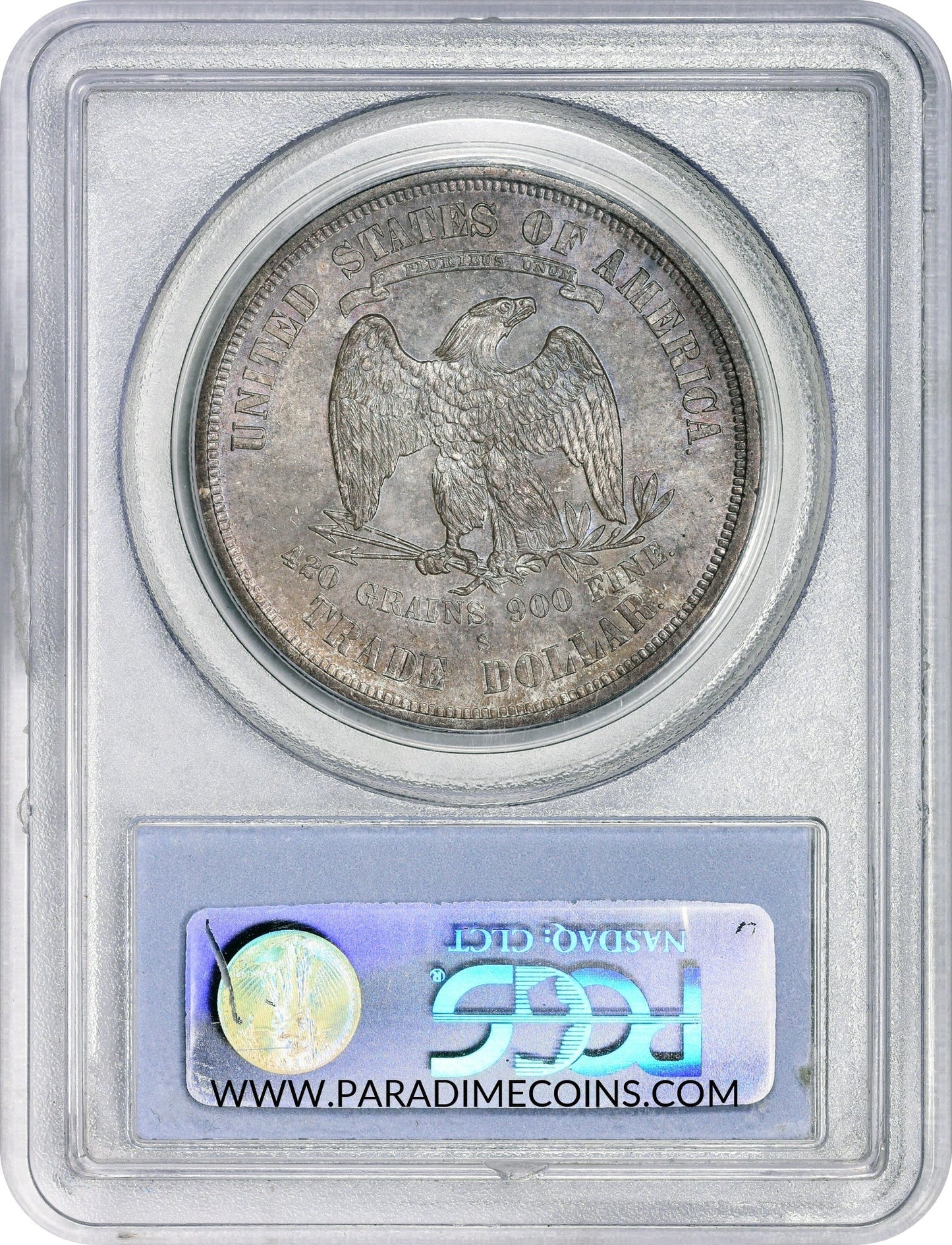 1876-S T$1 MS64 PCGS CAC - Paradime Coins | PCGS NGC CACG CAC Rare US Numismatic Coins For Sale