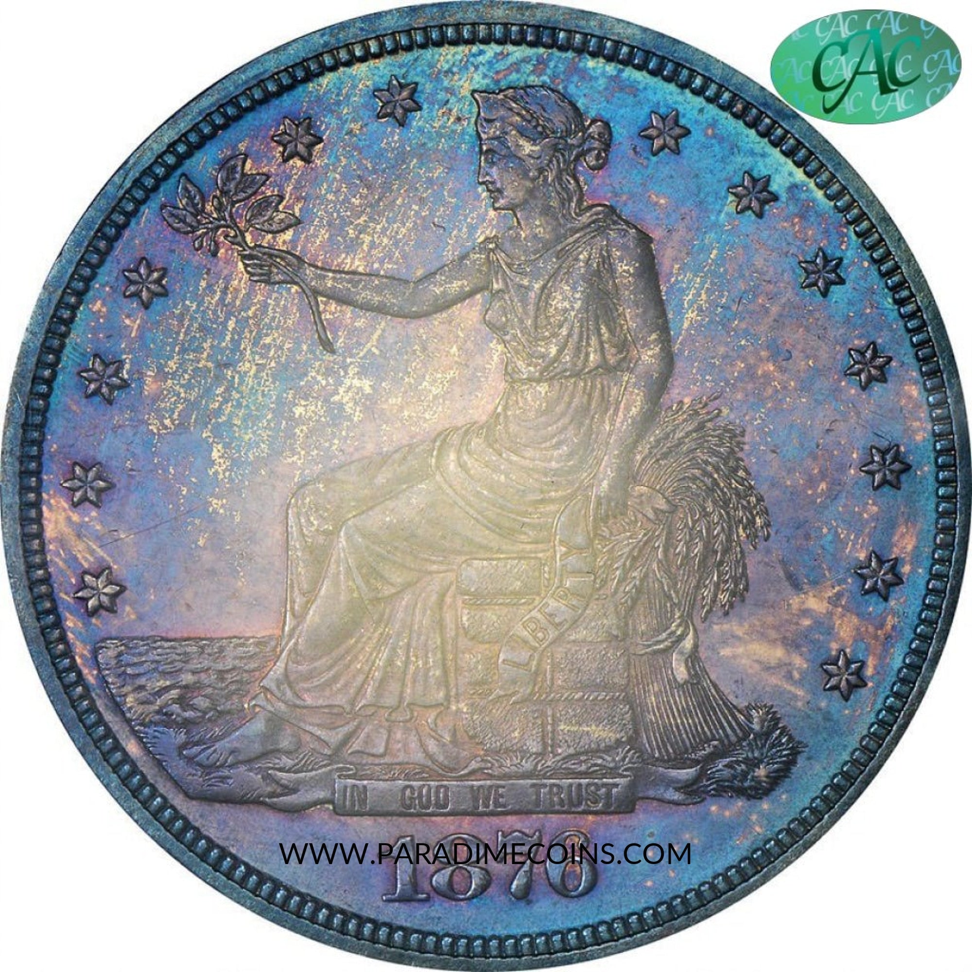1876 T$1 PR63 PCGS CAC - Paradime Coins | PCGS NGC CACG CAC Rare US Numismatic Coins For Sale