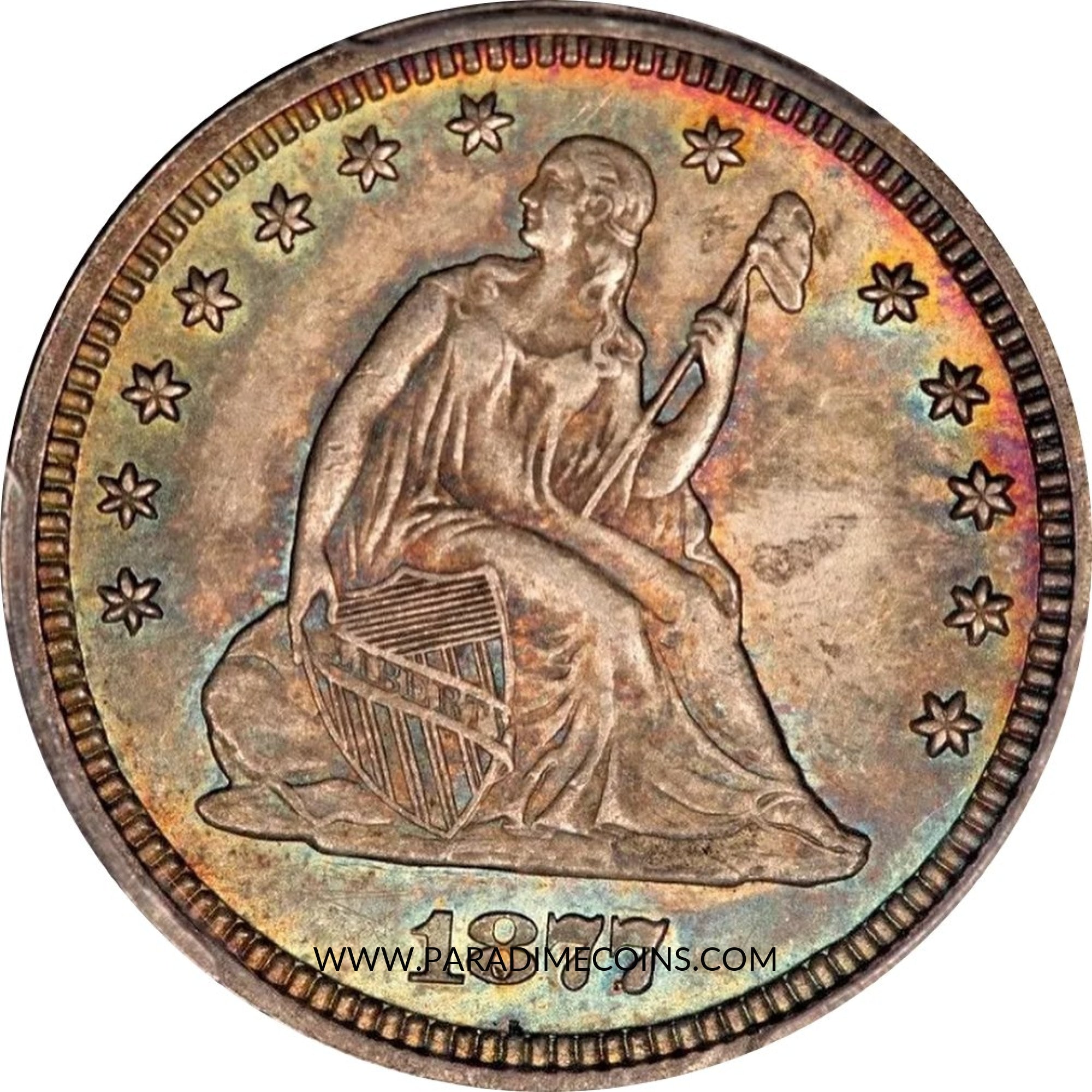 1877 25C MS64 PCGS - Paradime Coins | PCGS NGC CACG CAC Rare US Numismatic Coins For Sale