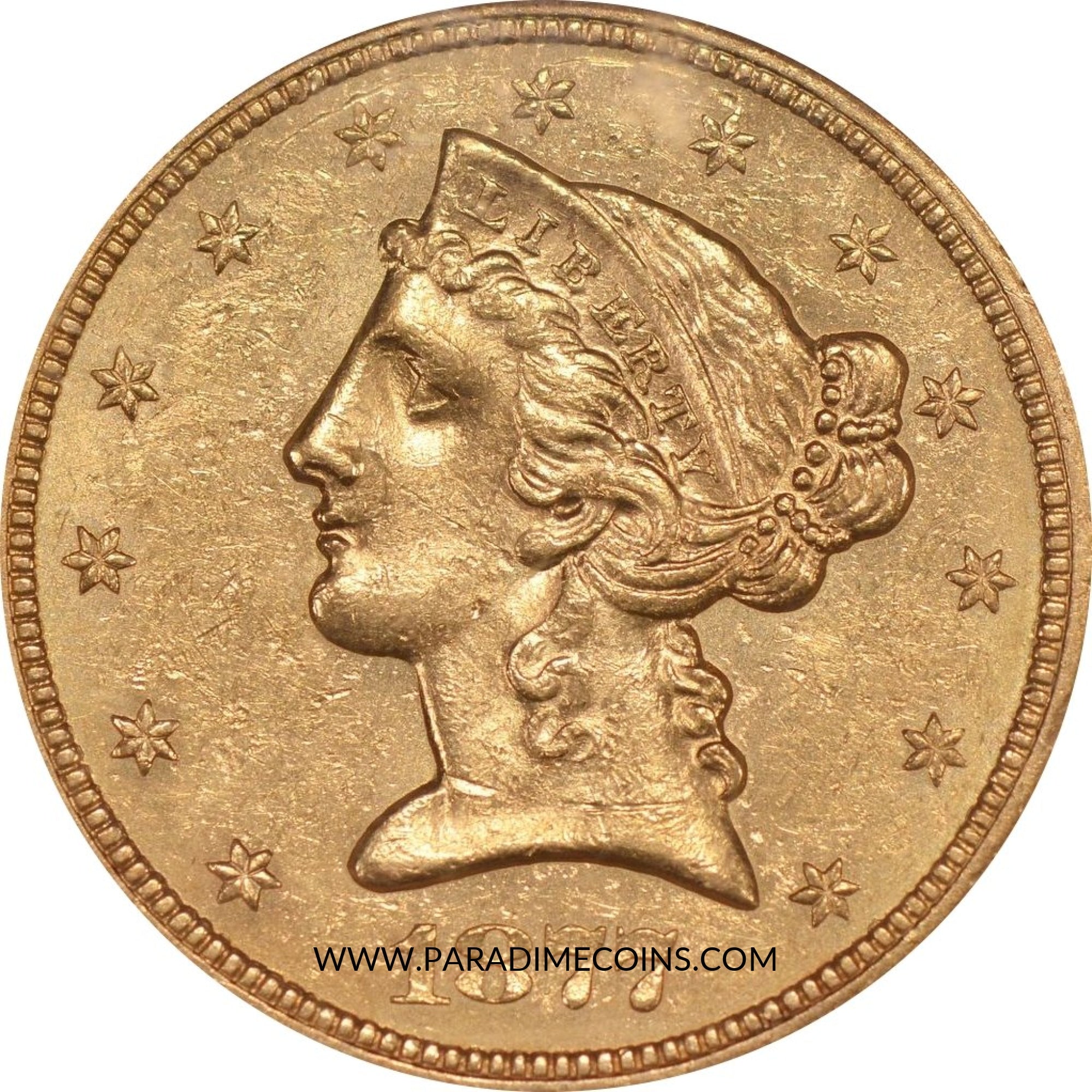 1877-S $5 MS61 NGC - Paradime Coins | PCGS NGC CACG CAC Rare US Numismatic Coins For Sale