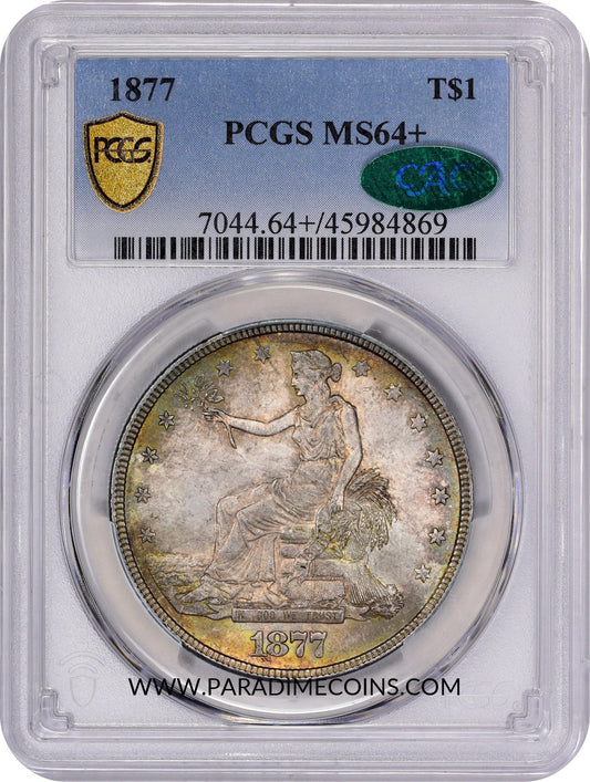 1877 T$1 MS64+ PCGS CAC - Paradime Coins | PCGS NGC CACG CAC Rare US Numismatic Coins For Sale