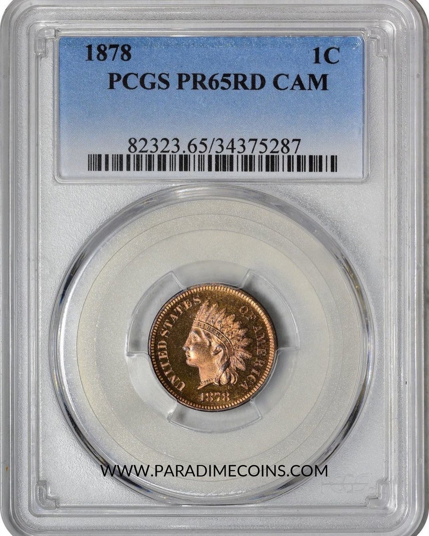 1878 1C PR65 RD CAMEO PCGS - Paradime Coins | PCGS NGC CACG CAC Rare US Numismatic Coins For Sale