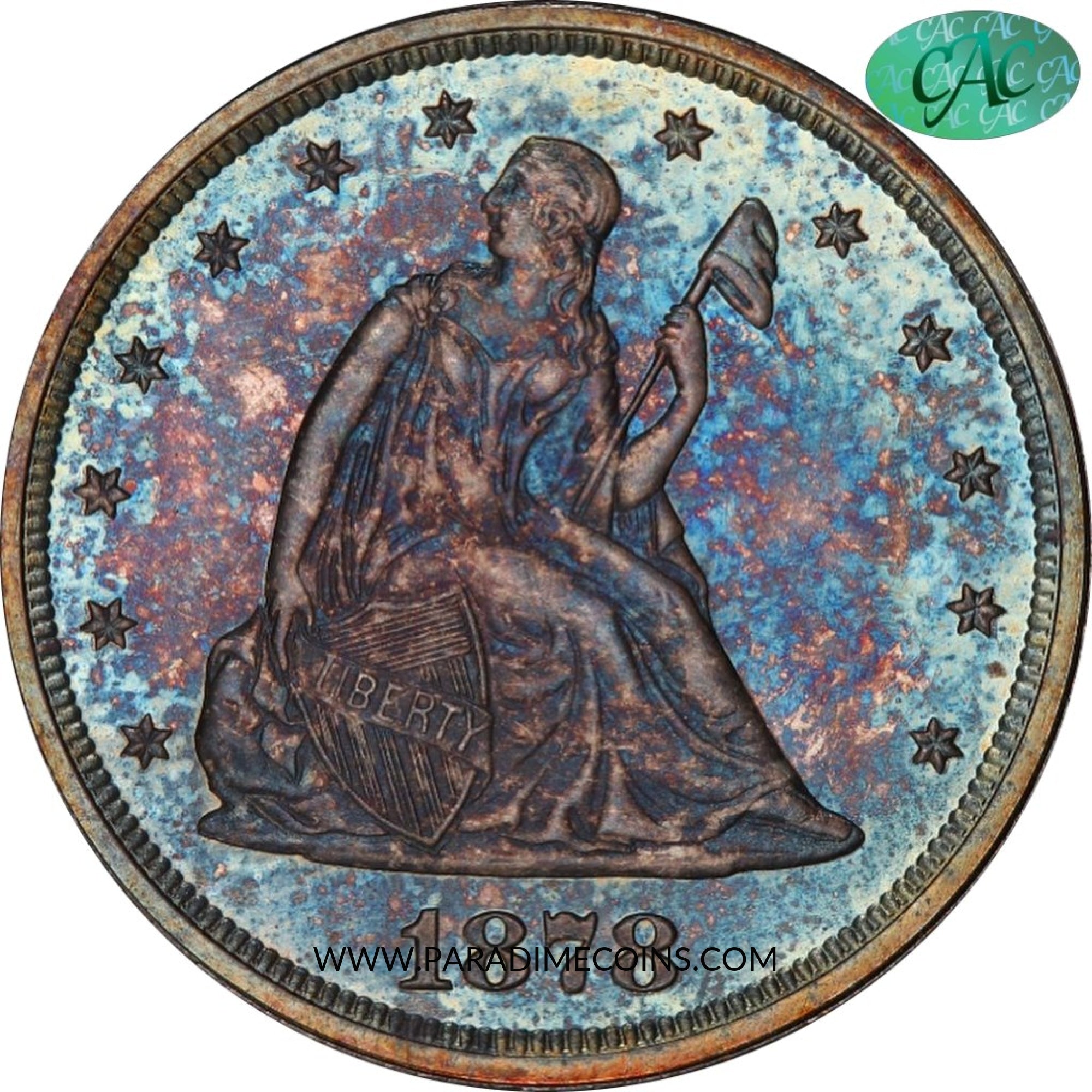 1878 20C PR66+ PCGS CAC - Paradime Coins | PCGS NGC CACG CAC Rare US Numismatic Coins For Sale
