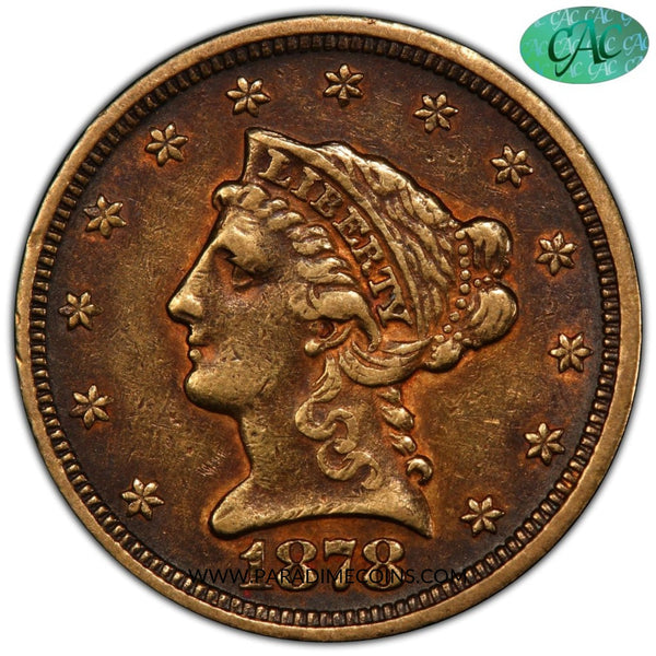 1878 $2.5 VF35 PCGS OGH 2.0 CAC - Paradime Coins | PCGS NGC CACG CAC Rare US Numismatic Coins For Sale