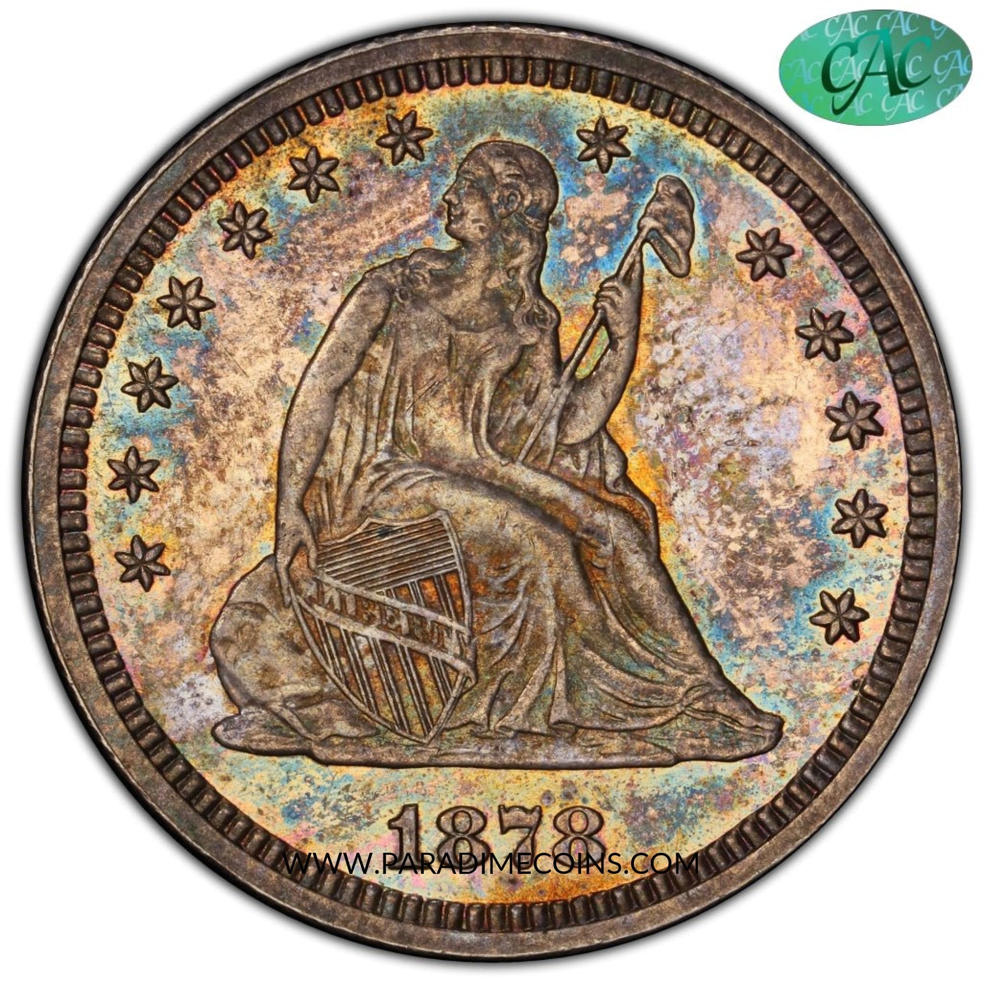 1878 25C PR63 PCGS CAC - Paradime Coins | PCGS NGC CACG CAC Rare US Numismatic Coins For Sale