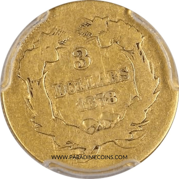 1878 $3 AG03 PCGS CAC - Paradime Coins | PCGS NGC CACG CAC Rare US Numismatic Coins For Sale