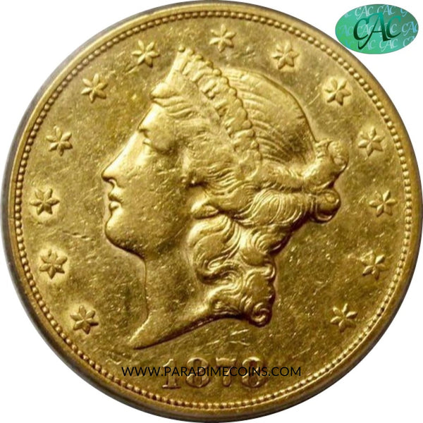 1878-CC $20 XF40 PCGS CAC - Paradime Coins | PCGS NGC CACG CAC Rare US Numismatic Coins For Sale