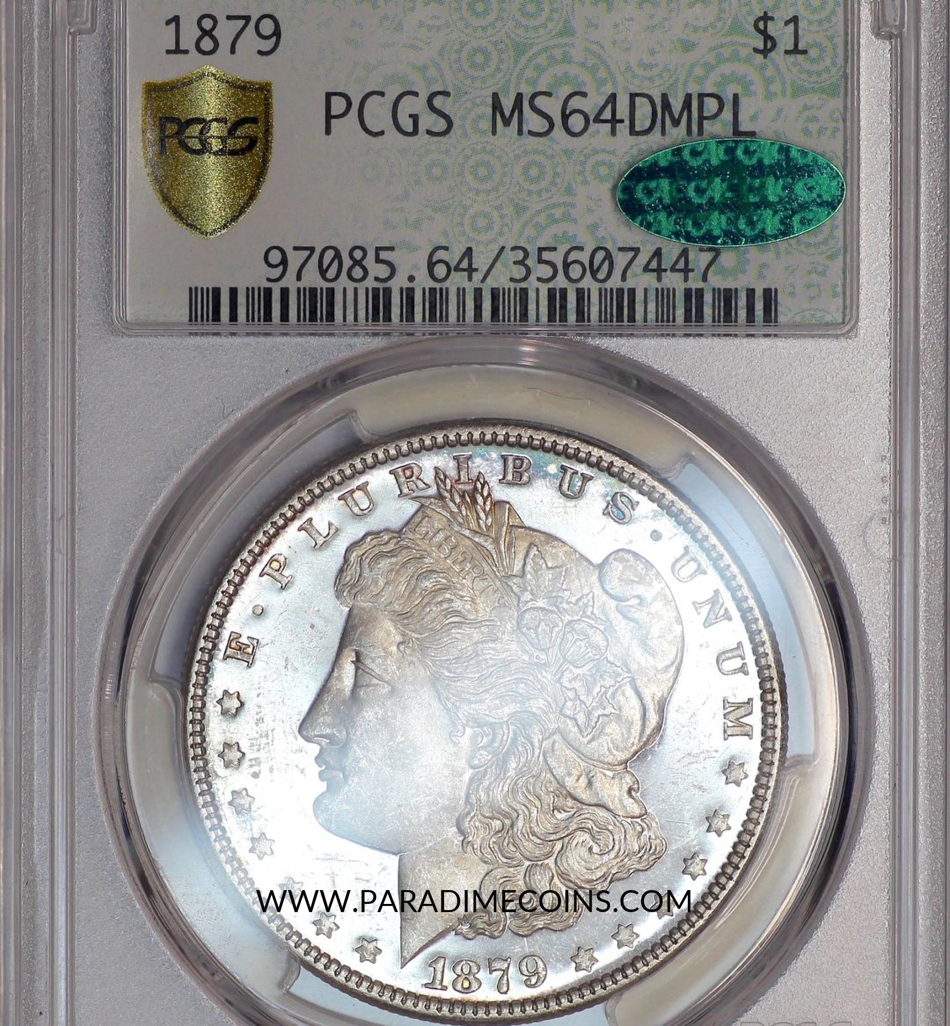 1879 $1 MS64DMPL PCGS CAC - Paradime Coins | PCGS NGC CACG CAC Rare US Numismatic Coins For Sale