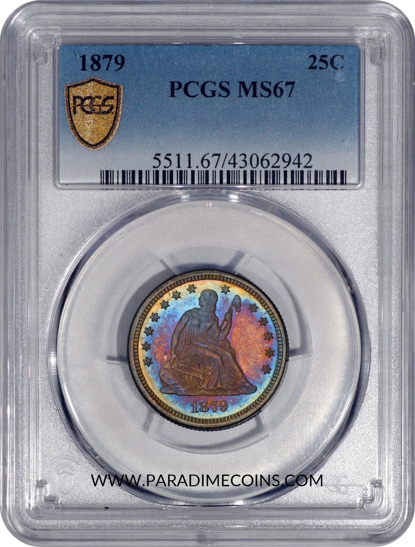 1879 25C MS67 PCGS - Paradime Coins | PCGS NGC CACG CAC Rare US Numismatic Coins For Sale