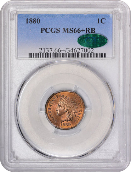 1880 1C MS66+ RB PCGS CAC - Paradime Coins | PCGS NGC CACG CAC Rare US Numismatic Coins For Sale