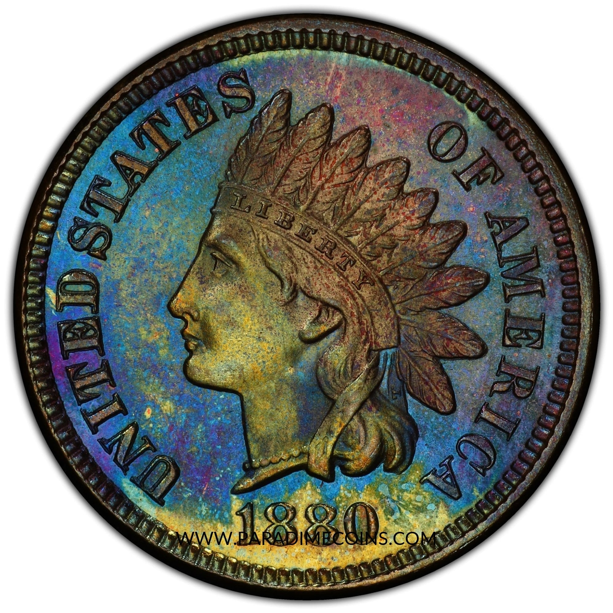 1880 1C PR66 RB PCGS EEPS - Paradime Coins US Coins For Sale