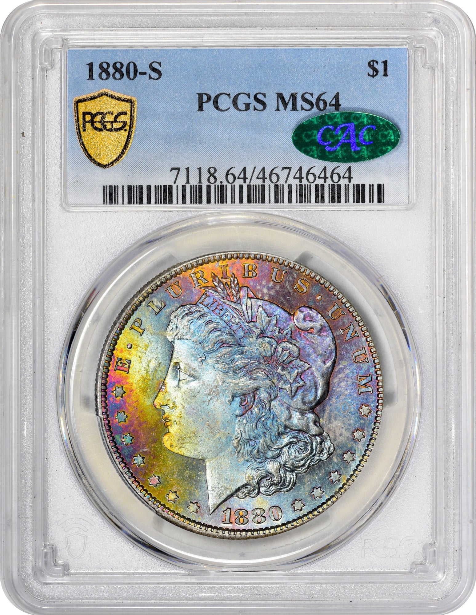 1880-S $1 MS64 PCGS CAC - Paradime Coins | PCGS NGC CACG CAC Rare US Numismatic Coins For Sale